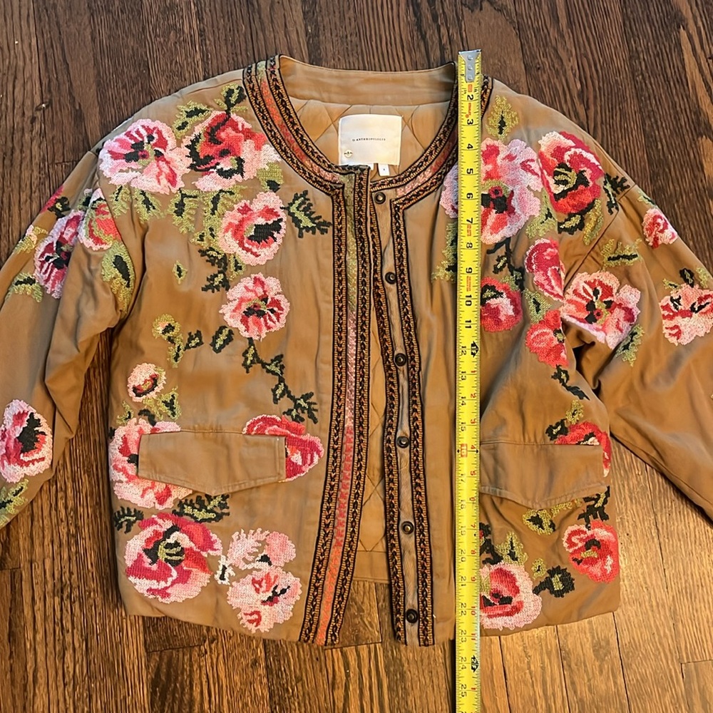 ANTHROPOLOGIE NEEDLEPOINT BOMBER JACKET - Picture 6 of 14